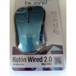 Raton Cable Usb Azul