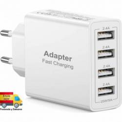 Cargador Usb 4 Puertos...
