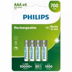 Pack De 4 Pilas Aaa Philips...