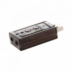 Tarjeta De Sonido Negro Usb...
