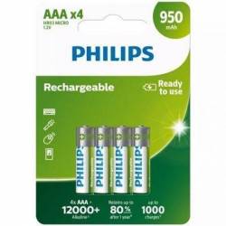 Pack De 4 Pilas Aaa Philips...