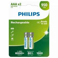 Pack De 2 Pilas Aaa Philips...