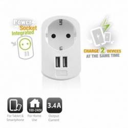 Enchufe Con 2 Puertos Usb...
