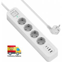 Regleta 4 Enchufes 2...