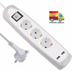 Regleta Ladron 3 Enchufes 2...