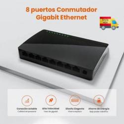 Switch Hub 8 Puertos Rj45...