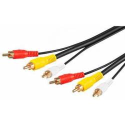 Cable Audio 3x Rca M M 3m