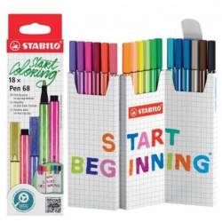 Stabilo Pen 68 Pack De 18...