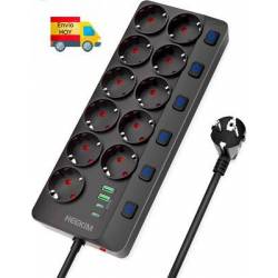 Regleta 11 Enchufes Con...
