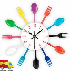 Reloj De Pared 32cm Colores...