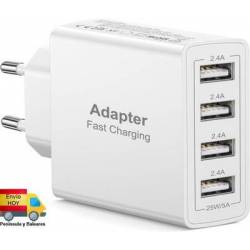 Cargador Usb 4 Puertos...