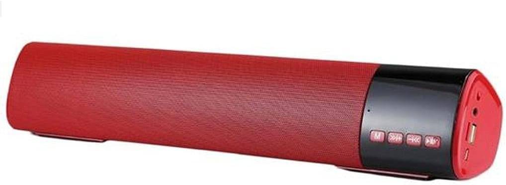 Barra de Sonido 10W SkinnyBar (Bluetooth, AUX, Micro USB, Diseño Elegante) - Rojo